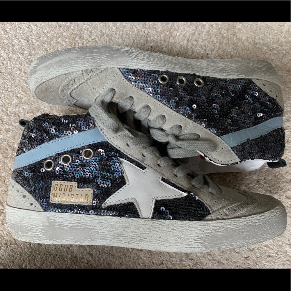Golden Goose Mid Star sequin mid sneakers